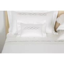 Promo 😉 Frette Pearls Embroidery Boudoir Sham Milk/scoglio ❤️