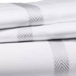 Brand new 😀 Frette Chevron Embroidery Bedset Collection - 100% Exclusive White/ash 👏 -Deals Frette Store unnamed file 256