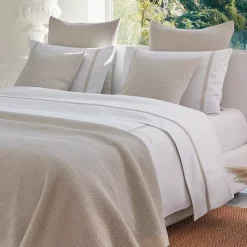 Cheap 🔥 Frette Chevron Bedding Collection - 100% Exclusive White/ash 🔔