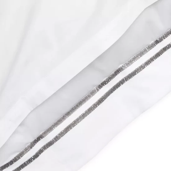 Brand new โจ Frette Classic Euro Sham White/gray ๐งจ 4 Brand new โจ Frette Classic Euro Sham White/gray ๐งจ - Image 2