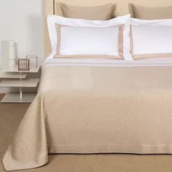 Best deal ⌛ Frette Lux Herringbone Coverlet, King Savage Beige 🎉 -Deals Frette Store unnamed file 373