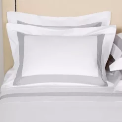 Brand new 👏 Frette Bicolore Bedding Collection White/light Azure 🎁 -Deals Frette Store unnamed file 407