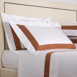 Discount 👍 Frette Bicolore King Sham, King White/powder Pink ✔️ -Deals Frette Store unnamed file 672