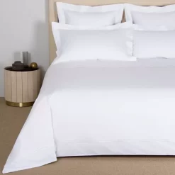Hot Sale 🎁 Frette Triplo Popeline Duvet Cover, King White/milk 🔔