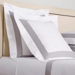 Deals 🛒 Frette Bicolore Euro Sham White/light Azure ⭐ -Deals Frette Store unnamed file 803