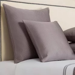 Deals 😀 Frette Lux Herringbone Decorative Pillow, 20" X 20" Slate Gray 😀
