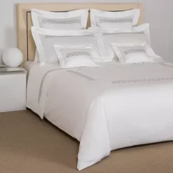 Hot Sale 😀 Frette Basket Weave Embroidered Boudoir Sham Milk/scoglio 🤩