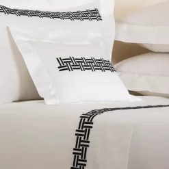 Hot Sale 😀 Frette Basket Weave Embroidered Boudoir Sham Milk/scoglio 🤩 -Deals Frette Store unnamed file 934