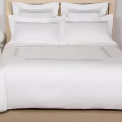Buy 🛒 Frette Basket Weave Embroidered Euro Sham Milk/scoglio 🔥