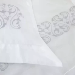 Buy 🎁 Frette Ornate Medallion Embroidered Pillow Sham, King Milk/light Azure 🛒 -Deals Frette Store unnamed file 978