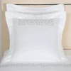 Buy 💯 Frette Ornate Medallion Embroidered Euro Sham Milk/light Azure 🔔