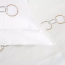 Flash Sale 🥰 Frette Links Embroidery Boudoir Sham Savage Beige/scoglio ❤️ -Deals Frette Store unnamed file 986