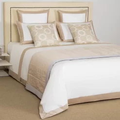 Outlet 👍 Frette Lux Chains Decorative Pillow, 20" X 20" Beige/ivory 🎁 -Deals Frette Store unnamed file 996